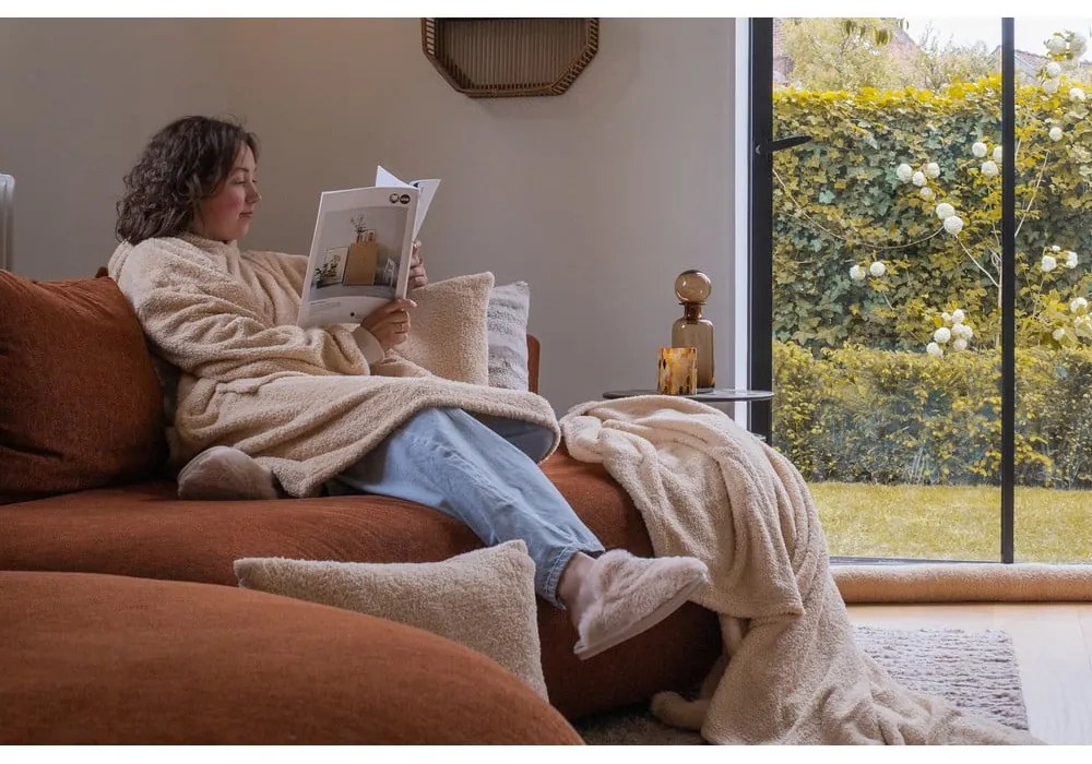 Béžová ochrana proti prievanu 10x95 cm Cocoon – Tiseco Home Studio