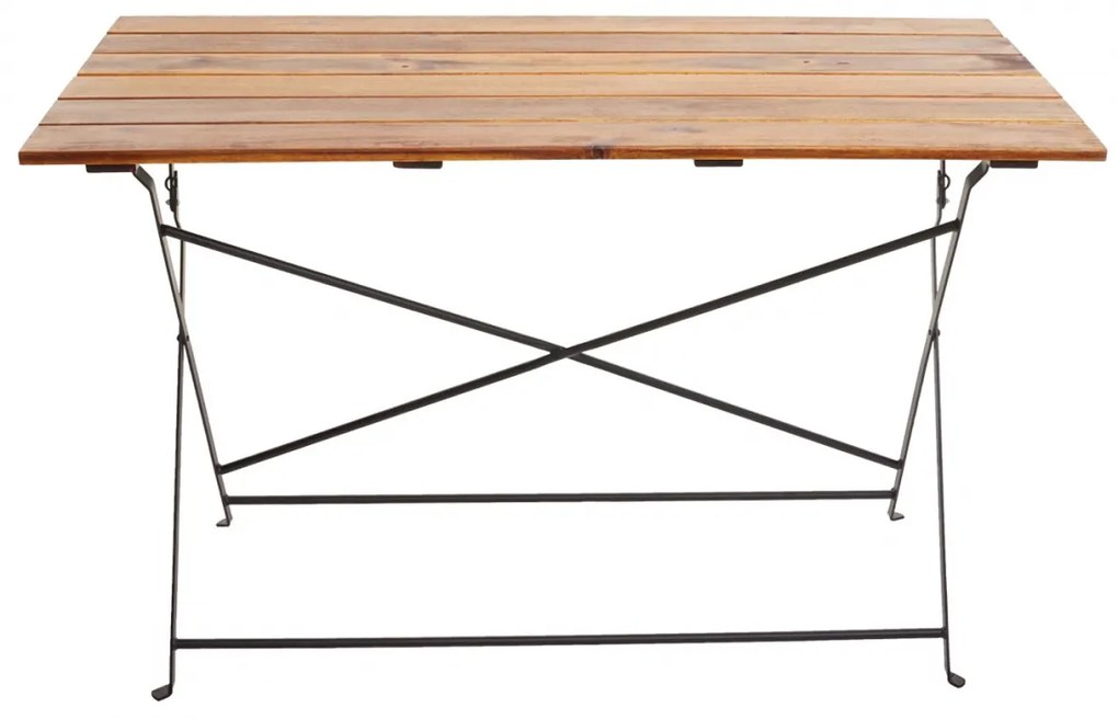 Záhradný stôl HWC-J40, skladací, akáciové drevo,120x60cm - hnedá