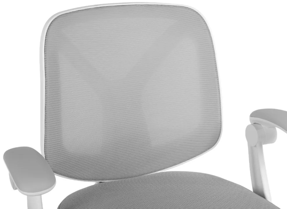 Detská otočná stolička Neoseat JUNI 010 s podnožou — látka, sivá