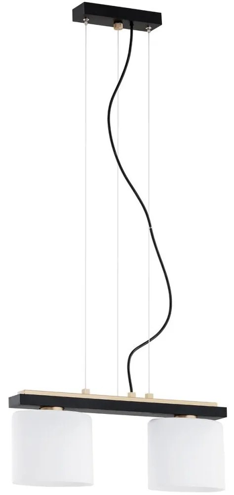 Argon 7164 - Luster na lanku CANOA 2xE27/15W/230V čierna