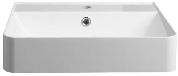 Sapho - Závesné umývadlo 50x40 cm liaty mramor/biela