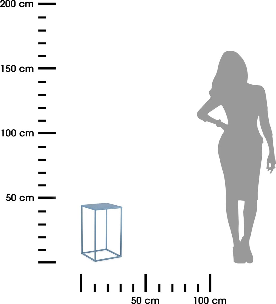 STOJAN NA KVETINÁČ SIMPLE 40X24X24 CM MODRÁ