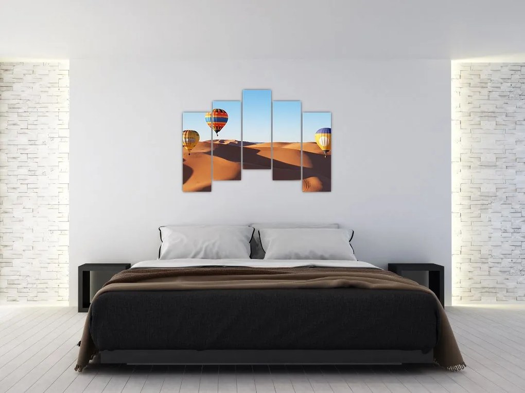 Obraz - teplovzdušné balóny v púšti
