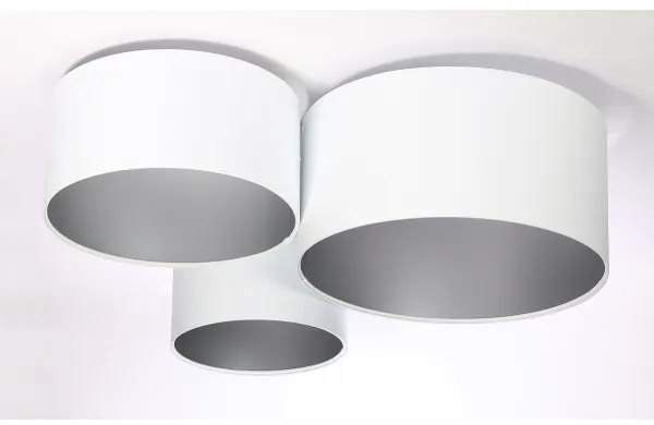 Stropné svietidlo SPACE 3xE27/60W/230V biela/strieborná