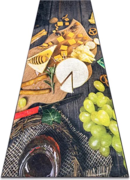 Protišmykový koberec / behúň ANDRE 9009 hnedý / žltý