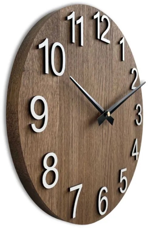 Drevené hodiny na stenu do obývačky I SENTOP MAS017-3073-black-hands