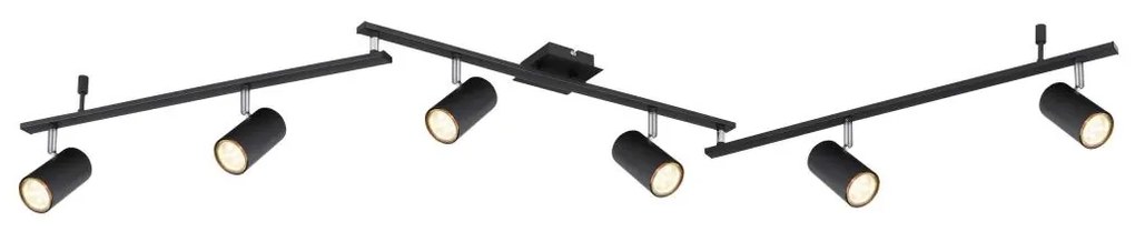 Globo 57910-6B - Bodové svietidlo ROBBY 6xGU10/35W/230V čierna