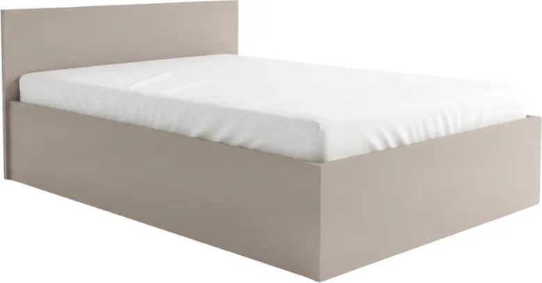 Posteľ SOFIA 140 x 200 cm, kašmírovo béžová Rošt: S lamelovým roštom, Matrac: Matrac DELUXE 10 cm