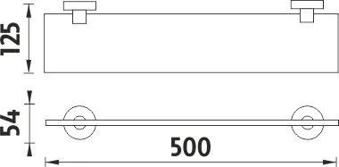 Nimco Polica, 50 cm UNIX nerez - UNM 13091B-50-10