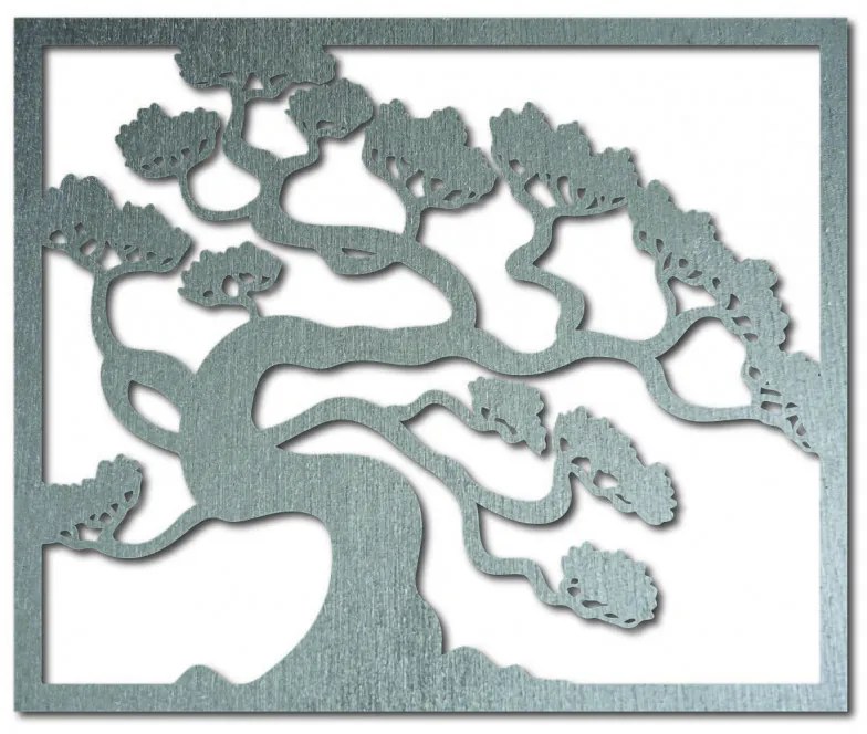 Drevený obraz na stenu strom bonsai z preglejky topoľ DRAZSKA I 3D HODINY PR0214 HEU+