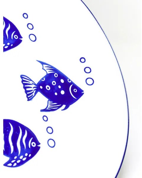 Aquarium II tanier modrý/biely