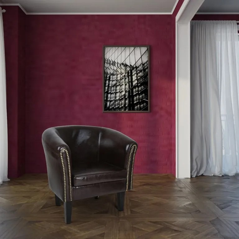 MIADOMODO Sada kresiel Chesterfield, 58 x 71 x 70 cm, hnedá