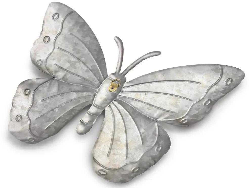 Nástenná kovová dekorácia motýľ BUTTERFLY 30 cm - viac farieb Farba: Modrá