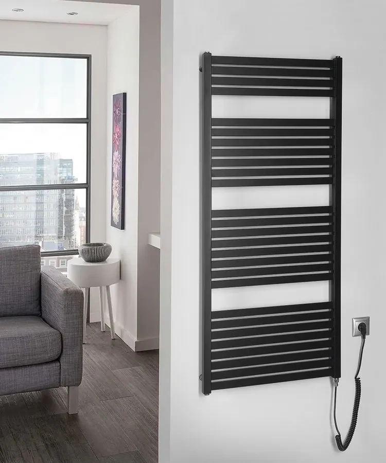 Aqualine Aqualine, TONDI-E elektrické vykurovacie teleso, rovné, 600x1690 mm, 800W, biela, DE490T