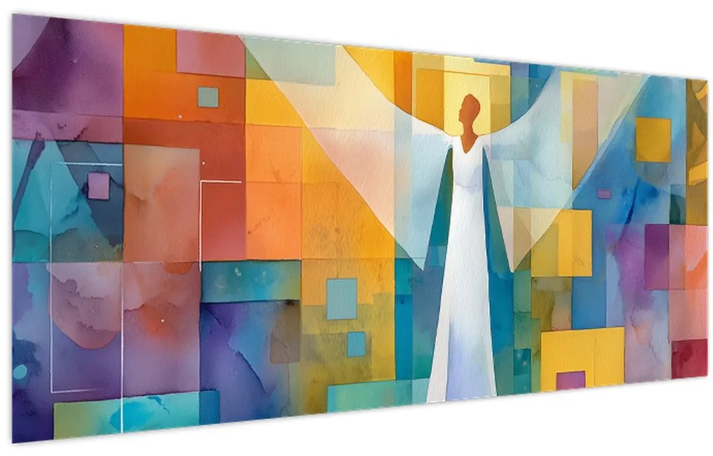 Obraz - Geometrický anjel (120x50 cm)