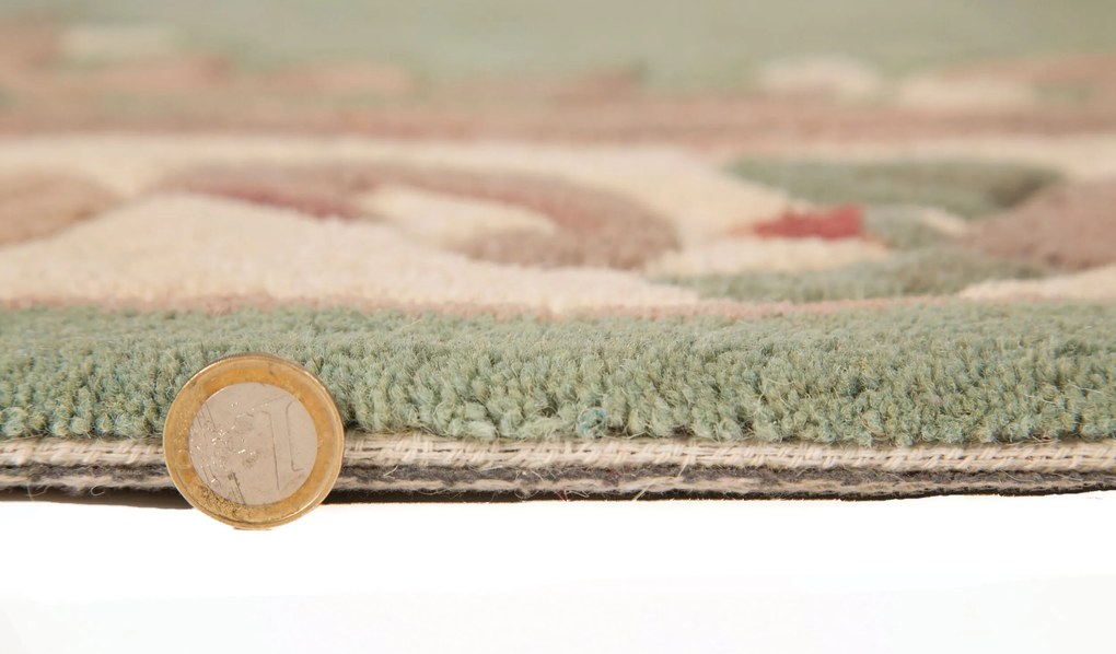 Flair Rugs koberce Ručne všívaný kusový koberec Lotus premium Green - 120x180 cm