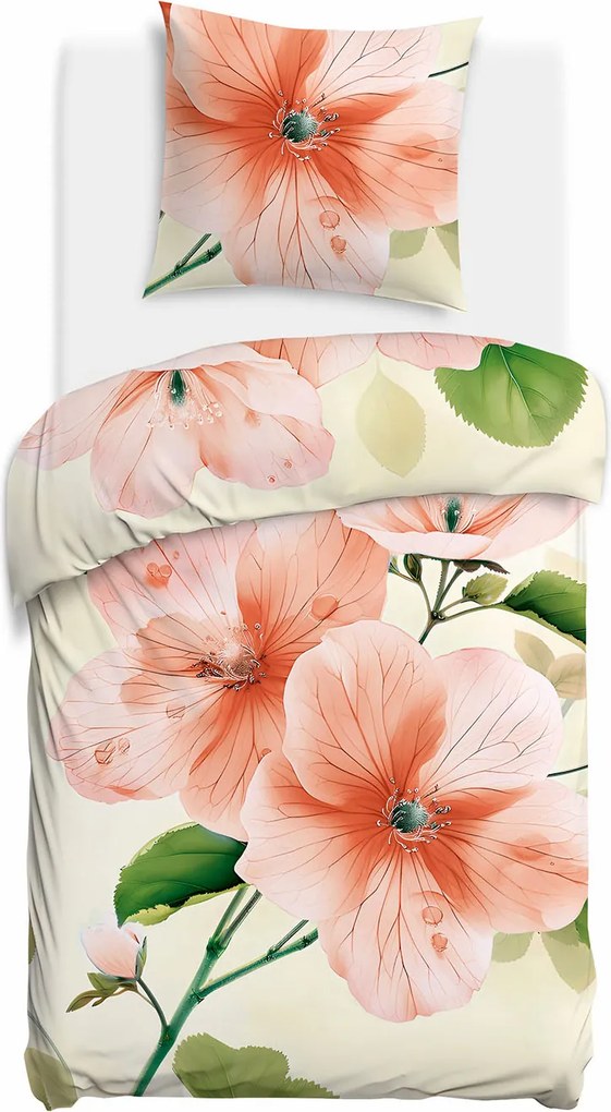 SATÉNOVÉ OBLIEČKY SATYNLOVE PREMIUM 140X200 CM, 1KS 70X80 CM KVETY