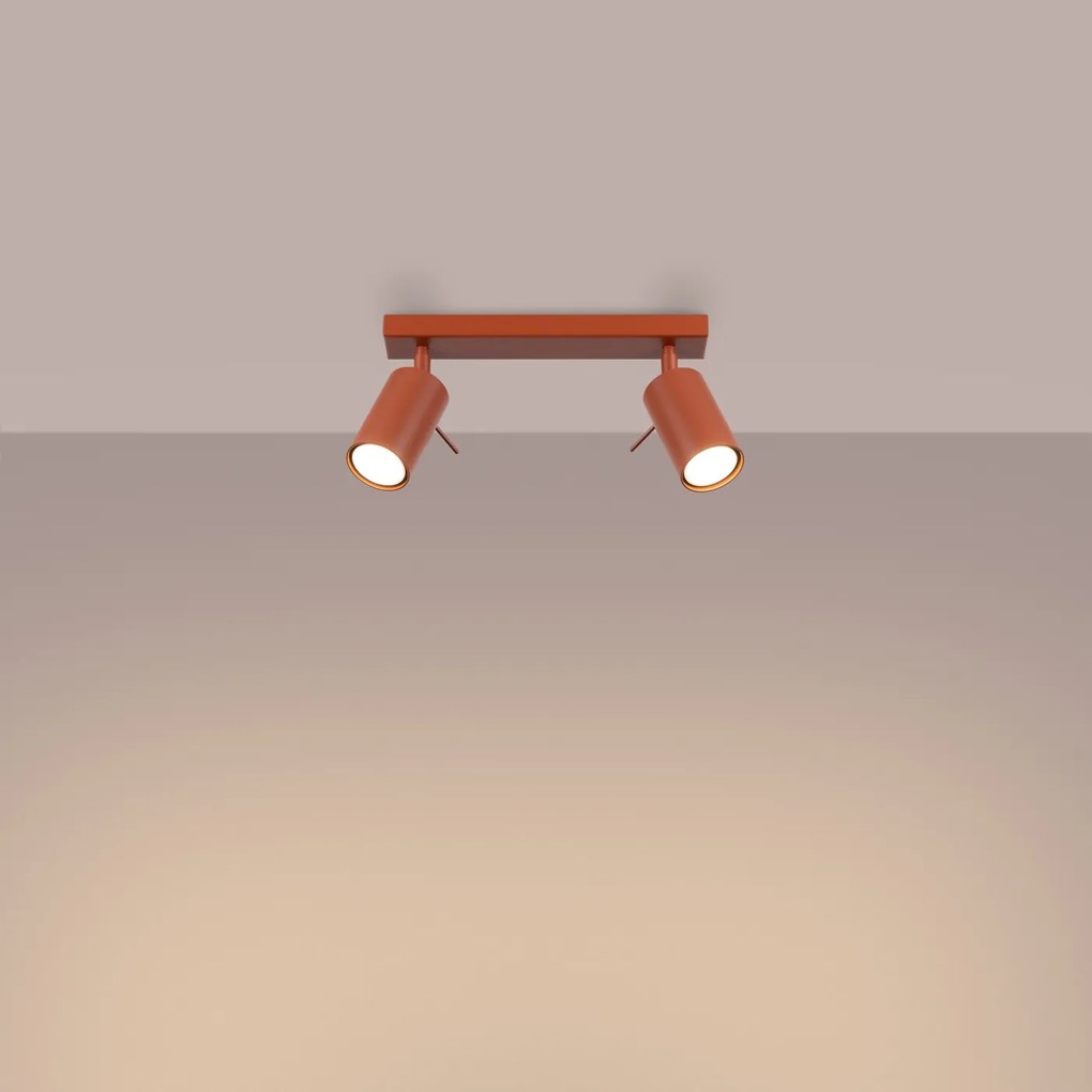 Bodové svietidlo Ring, 2x oranžové kovové tienidlo, (možnosť polohovania)