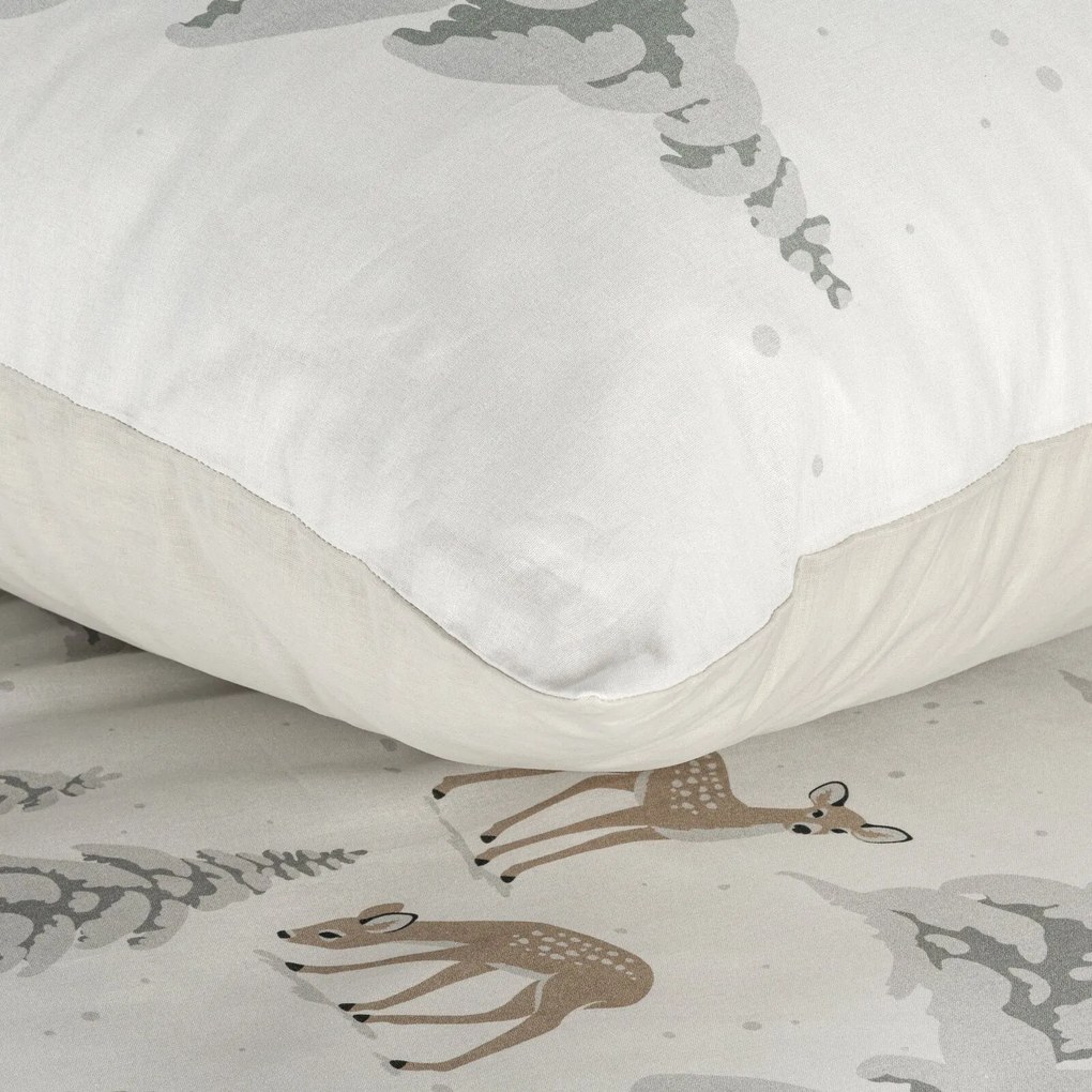 VIANOČNÉ RENFORCÉ OBLIEČKY FAWN 220X200 CM, 2 KS 70X80 CM VZOROVANÉ