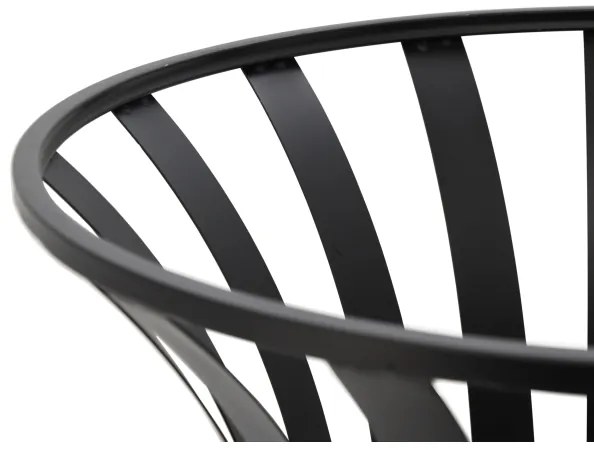 Prenosné ohnisko na drevo s roštom čierna