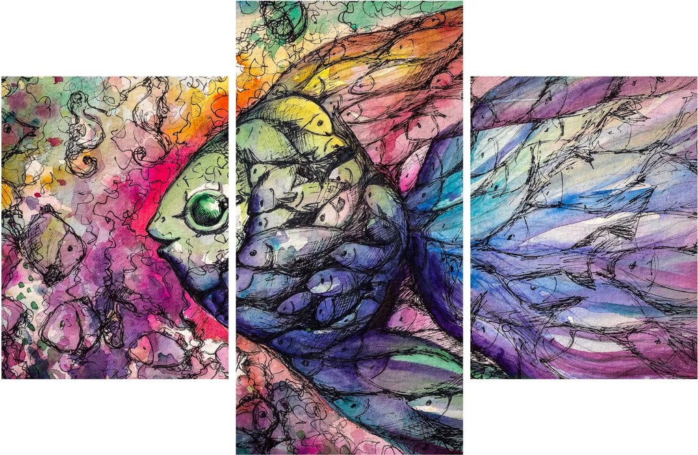 Obraz - Farebná rybička (90x60 cm)