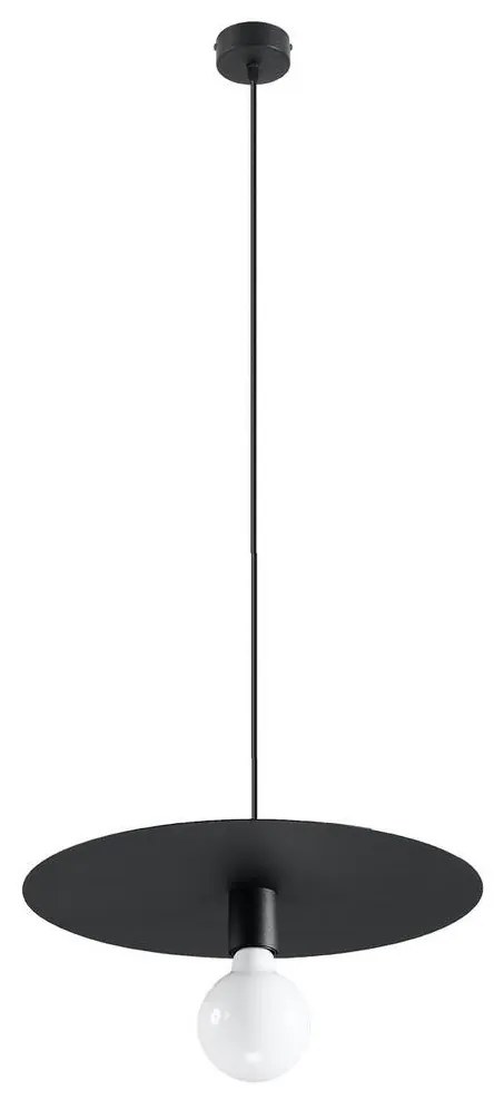 Sollux SL.0853 - Luster na lanku FLAVIO 1xE27/60W/230V čierna