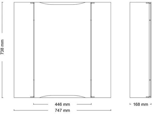Zrkadlová skrinka Jokey Saron 74,7 x 16,8 x 73,8 cm biela vysoko lesklá 112611120-0110