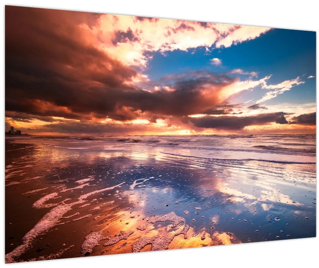 Obraz - Večerná pláž (90x60 cm)