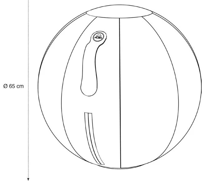 Ergonomická sedacia lopta, modrá
