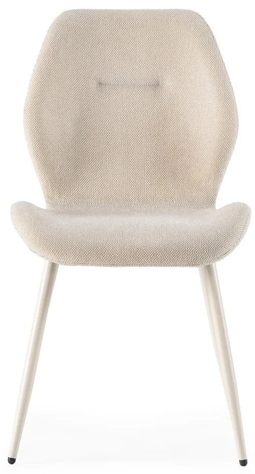 Krémovobiele čalúnené jedálenské stoličky v súprave 4 ks Ansu – Marckeric