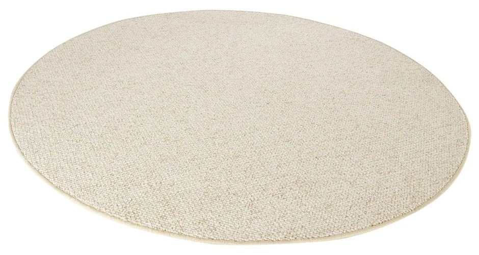 Krémový okrúhly koberec ø 133 cm Wolly – BT Carpet