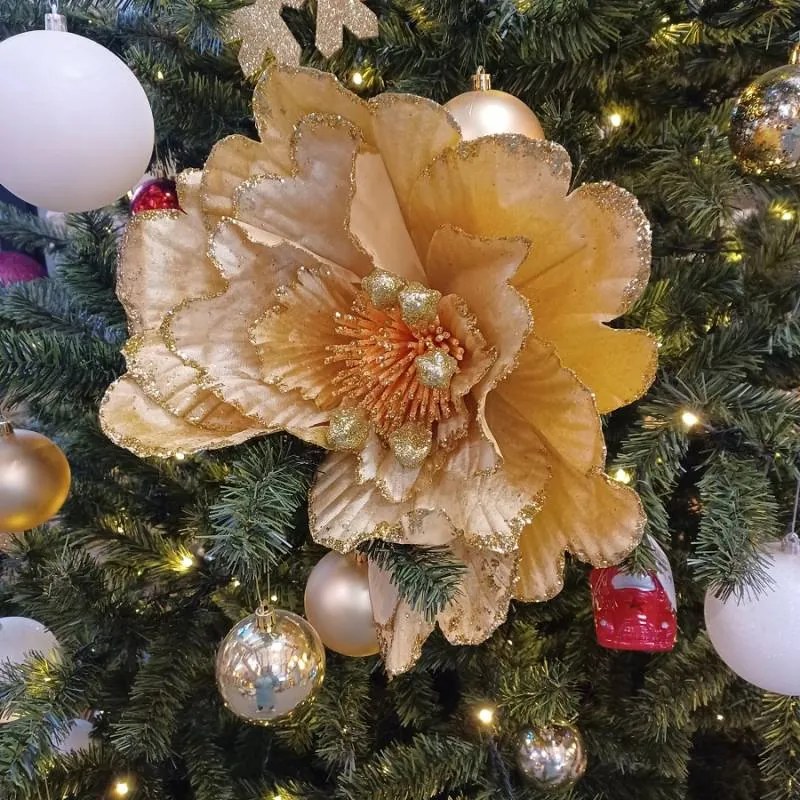 DECOLED Květ, prům. 47 cm, zlatá