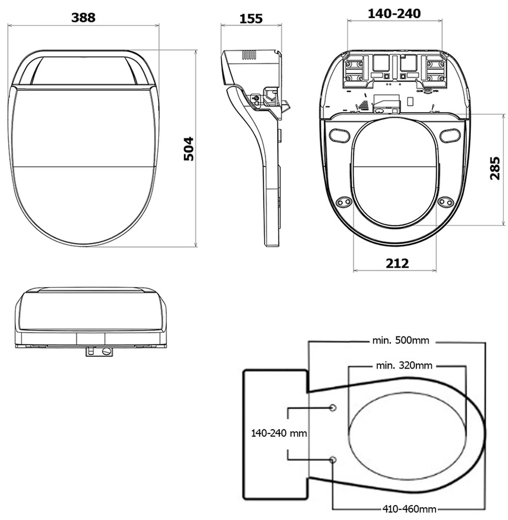 Sapho Sapho, USPA LUX elektronický bidet s diaľkovým ovládaním