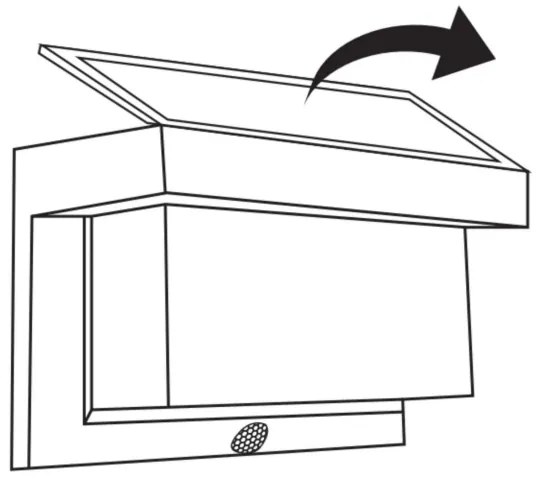 LED Solárne nástenné svietidlo so senzorom TONY LED/3,7V 1800 mAh IP44