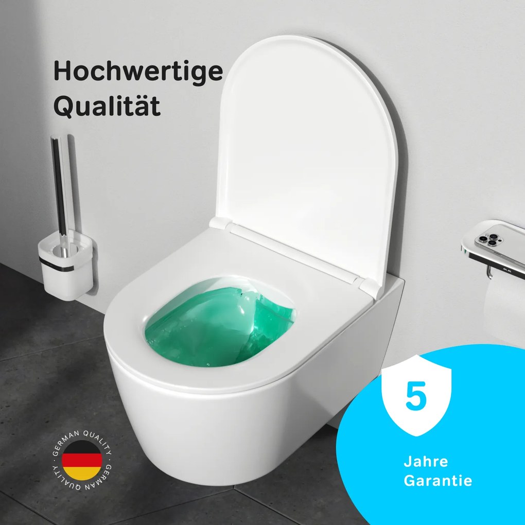 Toaletný set s inštaláciou AM.PM IIS90251.FA1700 bezokrajové, so sedadlom microlift, chróm mechanické tlačidlo na splachovanie