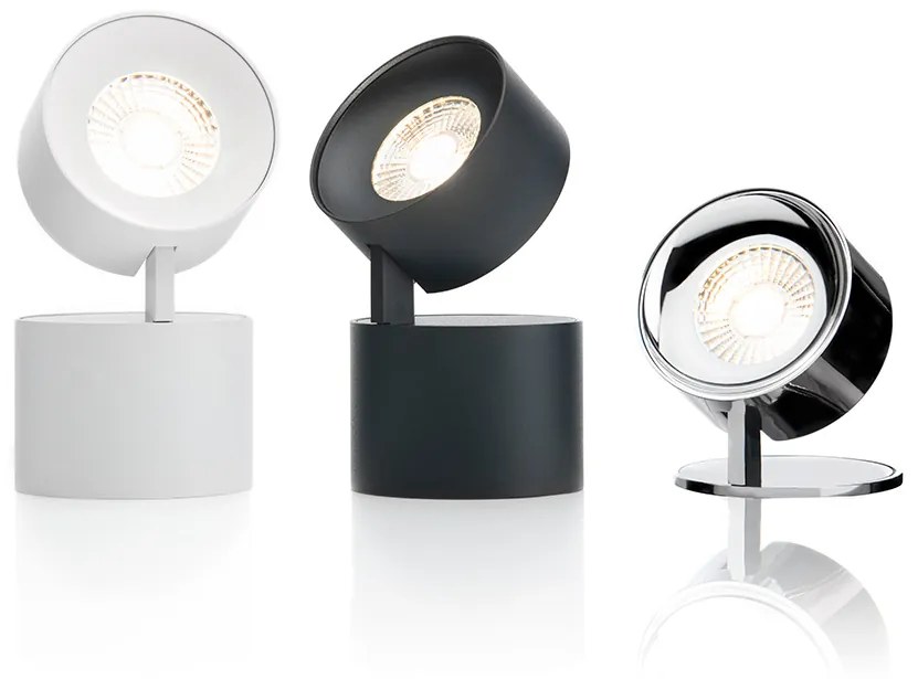 LED2 11508351 KLIP ON stropné bodové nastaviteľné sklopné svietidlo 11W/770lm 3000K chróm/biela