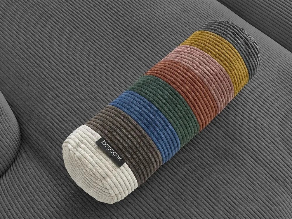 Tmavosivá menčestrová rohová pohovka Belair – Bobochic Paris