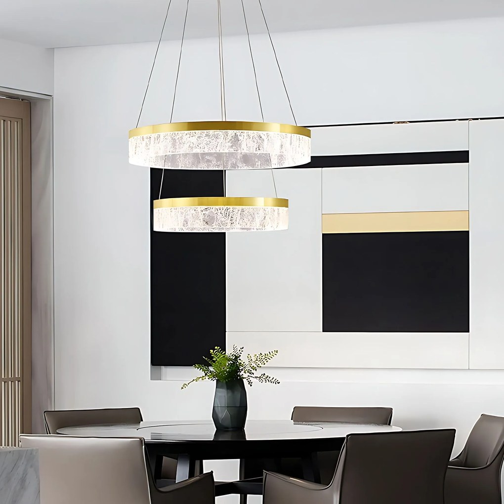 Toolight Toolight, LED závesné osvetlenie 60cm, 60W, 3000K, LHJ049-CP2, zlatá, OSW-60028