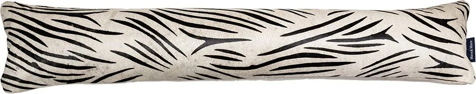 Kožený dlhý vankúš z hovädzej kože Cow zebra - 90*20*10cm
