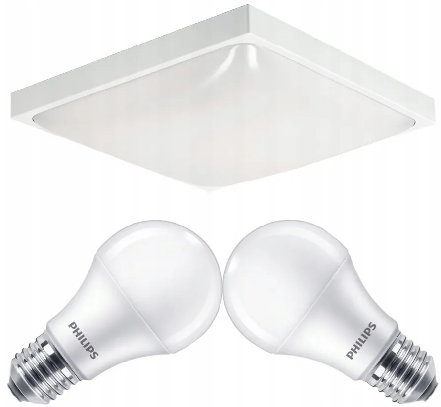 ECOLIGHT LED stropné svietidlo 2xE27 + 2x žiarovka Philips E27 10W