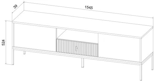 Televízny stolík SUE zelený/čierny