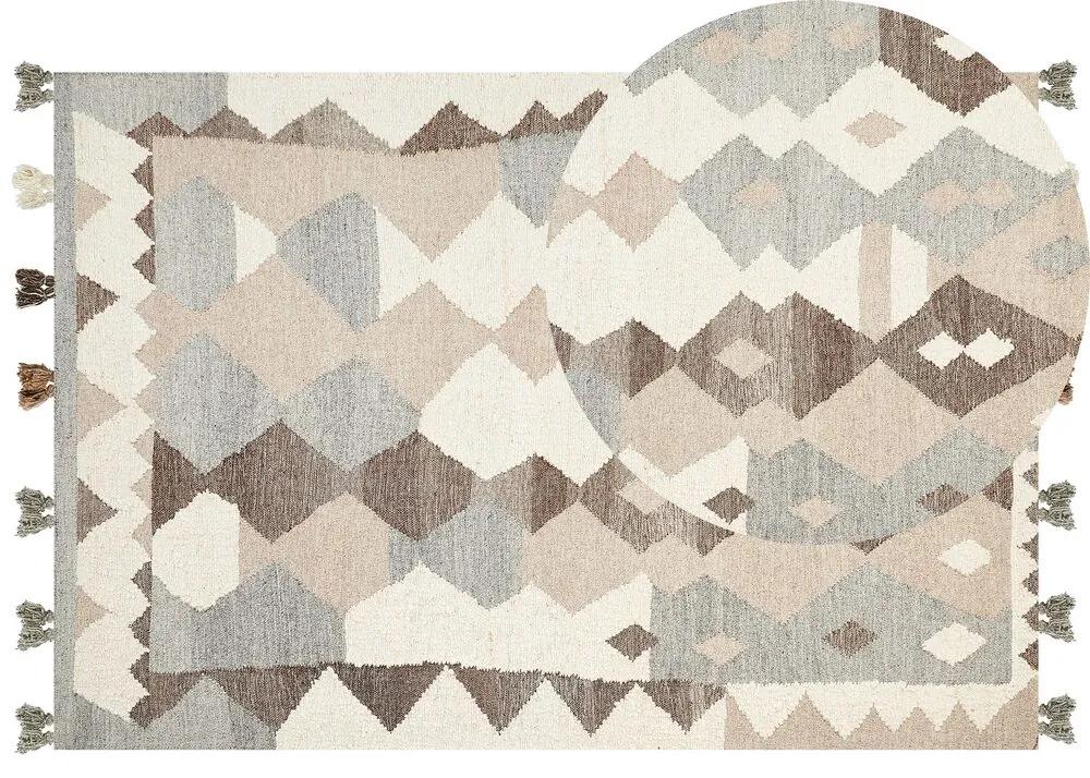 Vlnený kelímový koberec 160 x 230 cm viacfarebný ARALEZ Beliani