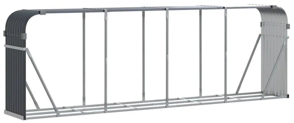 Držiak na polená antracitový 300x45x100 cm pozinkovaná oceľ