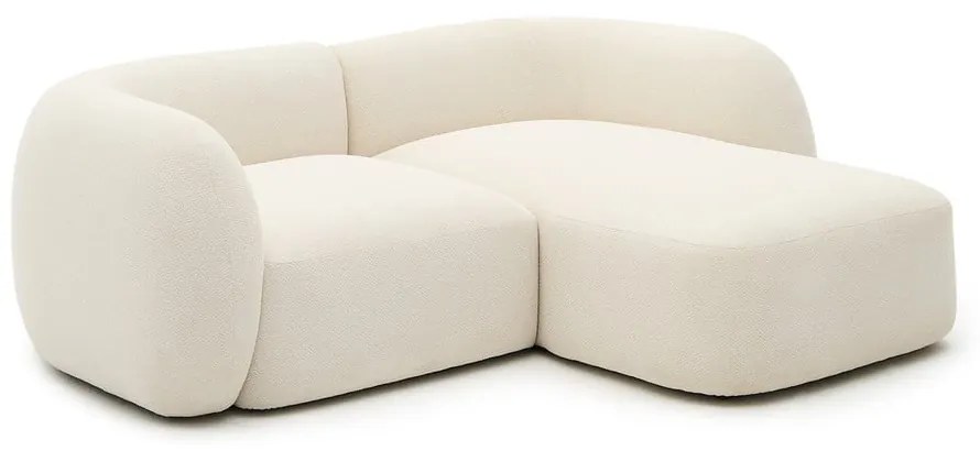 Krémová ženilková rohová pohovka (pravý roh/s leňoškou) Martina – Kave Home