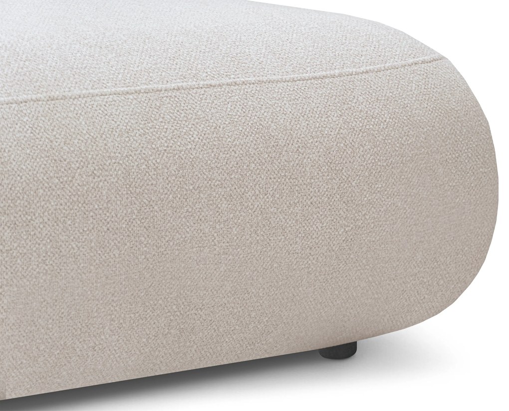 Rohová sedačka Lotulis L II s rozkladom pravostranná - krémová hydrofóbna pletenina Blur 01