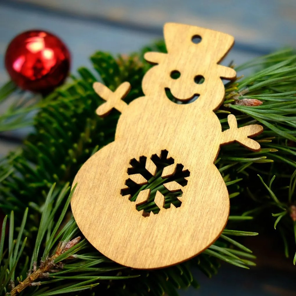 Krásne drevené vianočné ozdoby 10 ks