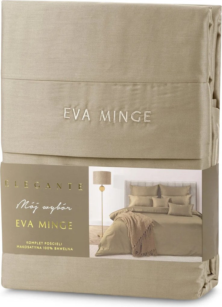 MAKOSATÉNOVÉ OBLIEČKY EVA MINGE ELEGANT1D 140X200 CM, 1 KS 70X80 CM BÉŽOVÉ