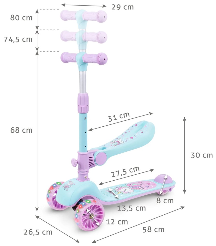 Balančná kolobežka so sedlom 2v1 RIMBA Unicorn