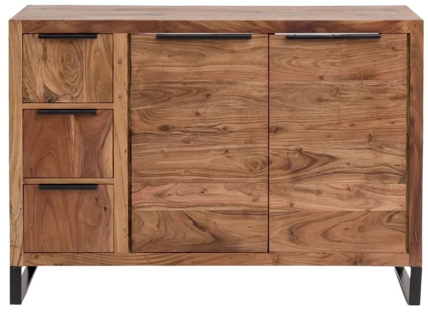 furniture-nabytek.cz - Masivní umyvadlo Sydney light I z akáciového dřeva, lakované, hnědé – 105×45×74 cm