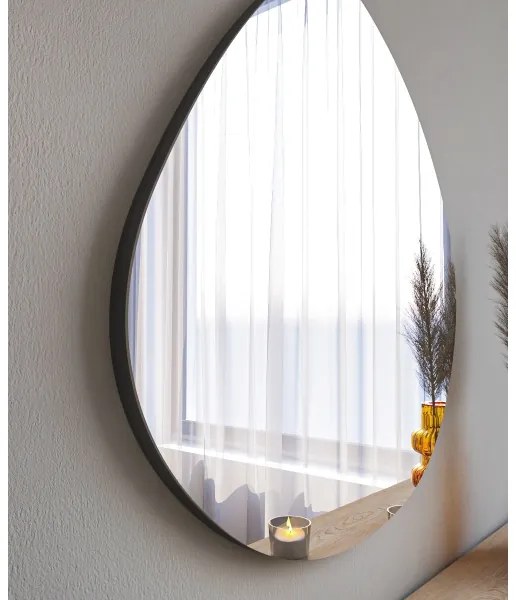 Nástenné zrkadlo BESSO 60x60 cm čierna